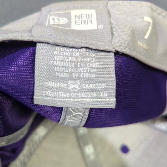 New Era Vikings Hat Men's 7 Purple Fitted NFL Football 59Fifty - Picture 10 of 10